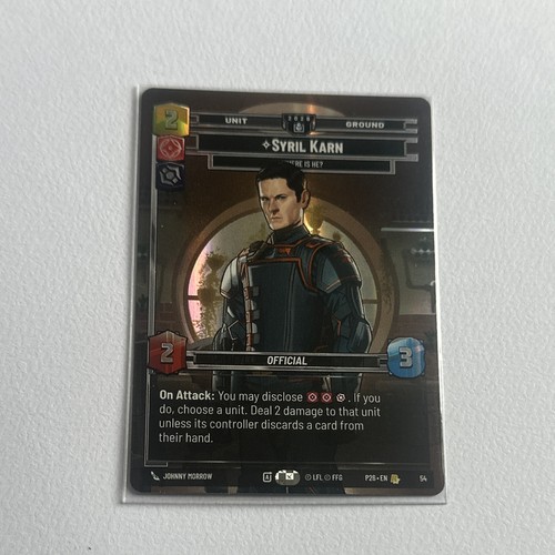Star wars unlimited syril karn - star,